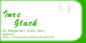 imre gluck business card